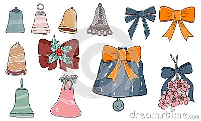 Sety cosy vector illustration elements - bells Vector Illustration